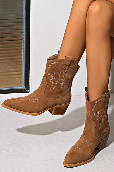 POINTED WESTERN ANKLE BOOT