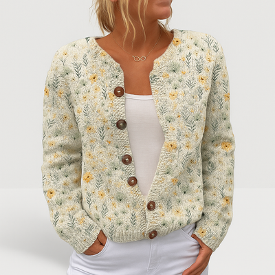 Alina | Women's Floral Knit Cardigan | Versatile Fit