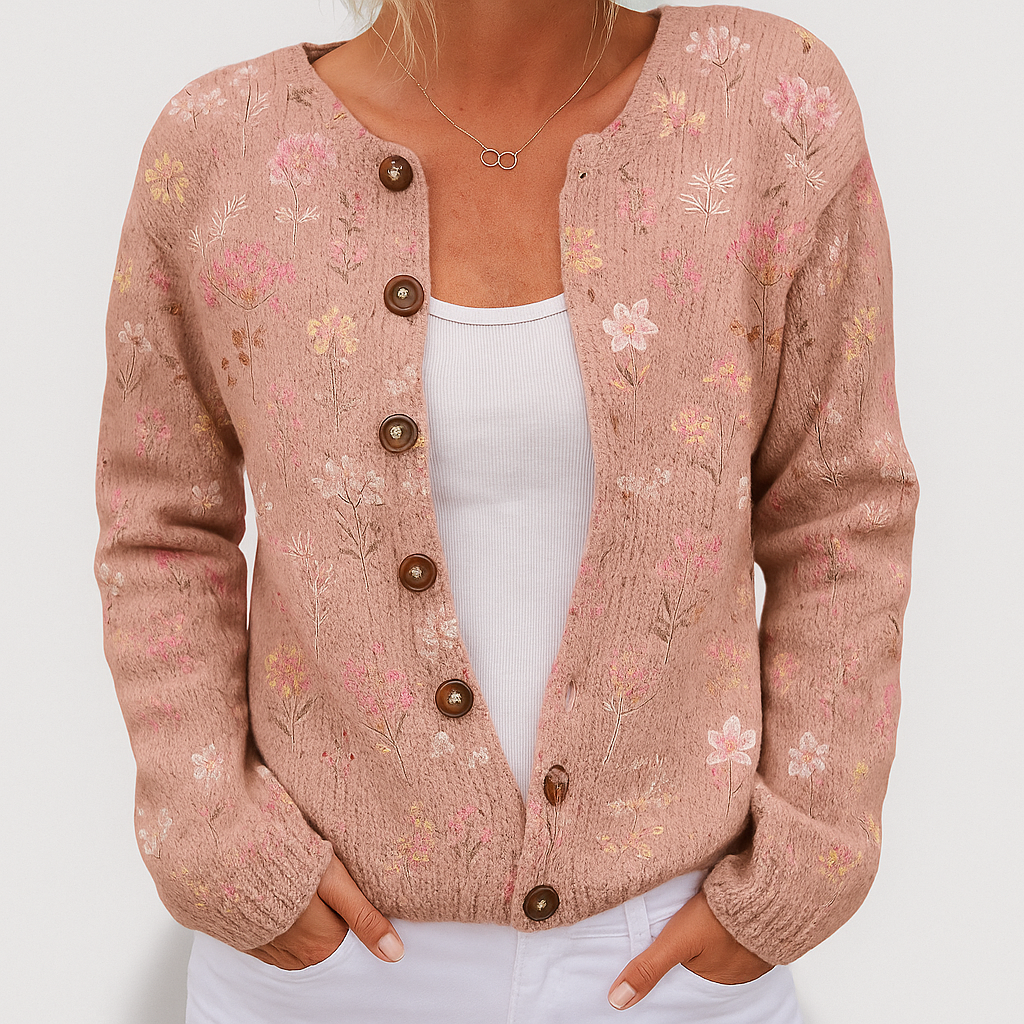 Alina | Women's Floral Knit Cardigan | Versatile Fit