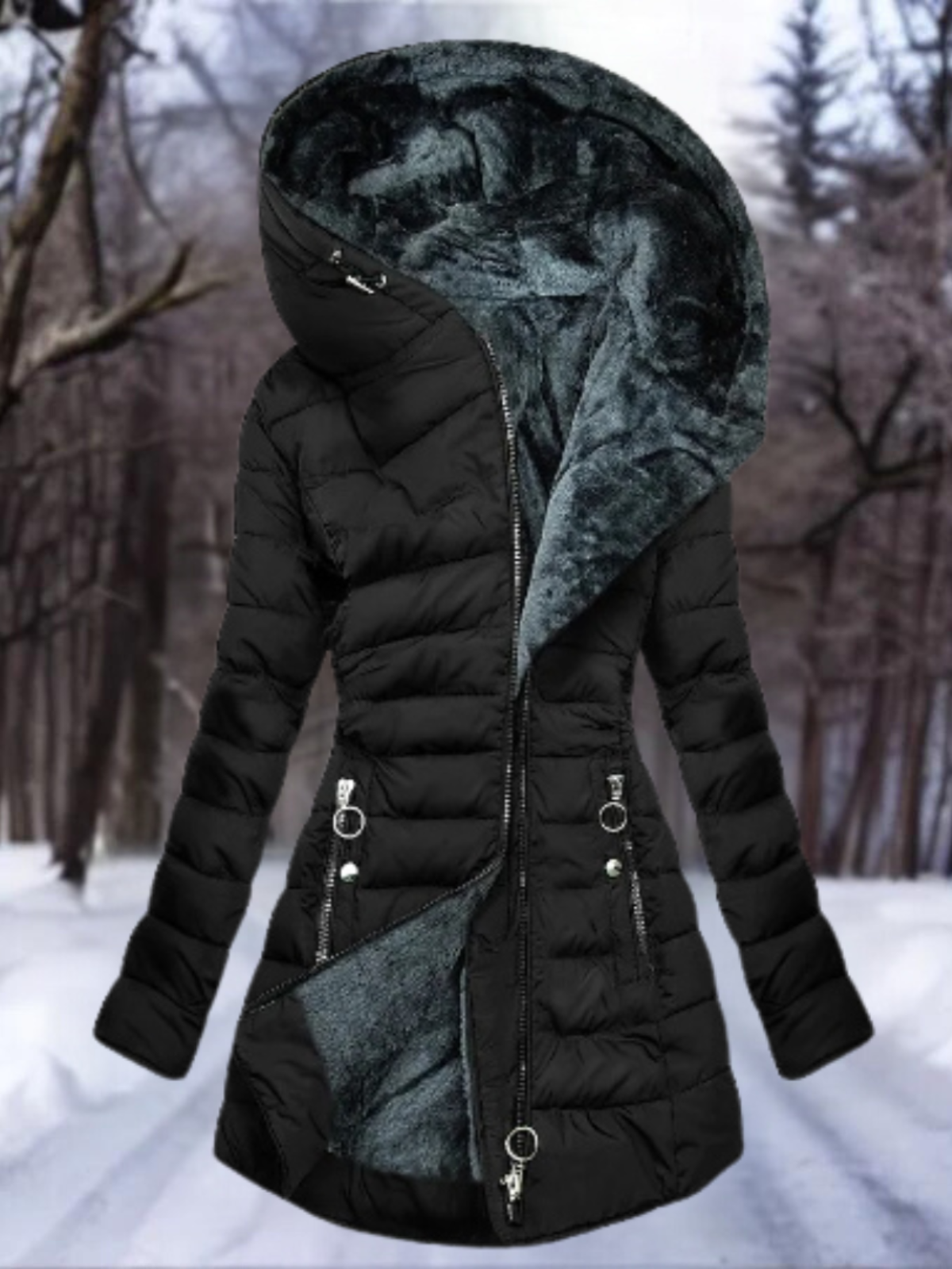 Vela | Warm Fuzzy Coat for Women