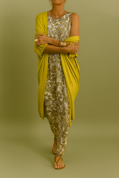 Elegant long dress + matching cardigan AS A GIFT