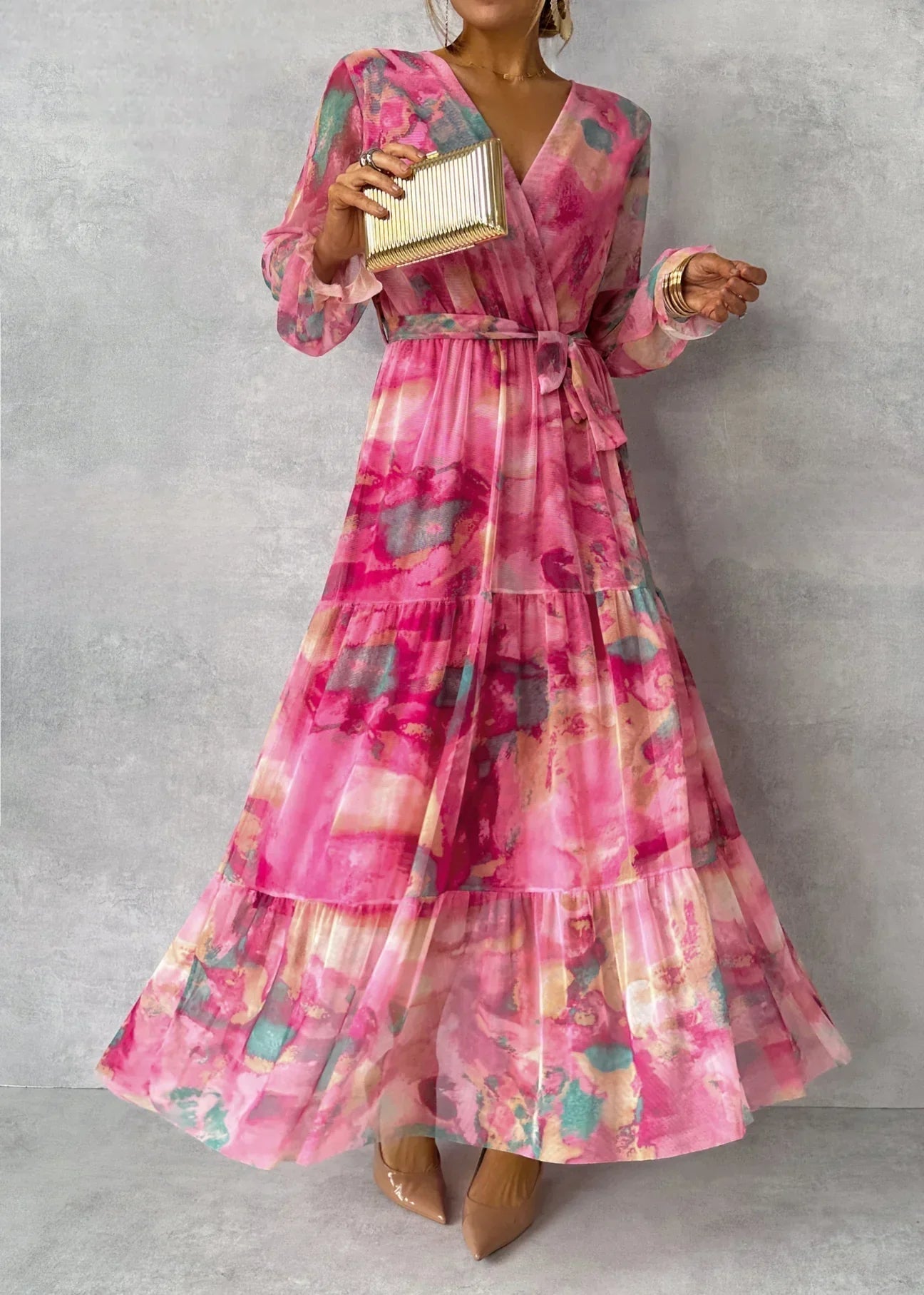 Meli | Wrap Dress with Floral Pattern
